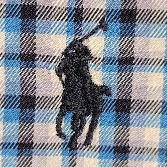 Polo Ralph Lauren Oxford Button Down Shirt Mens L Multicolor Plaid Blake Vtg - Picture 6 of 9